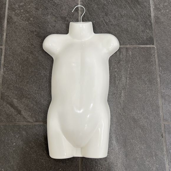 Unbranded Other - Mannequin Childrens White Torso Kids Hanging Dress Form Hollow Back Hard Plastic